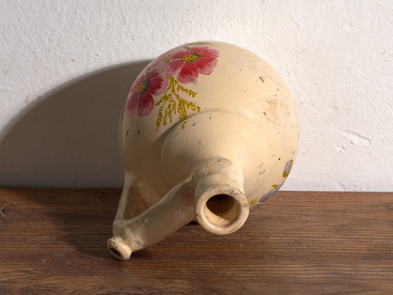 Cruche en céramique émaillée antique, Europe Centrale, circa 1920, Vaisselle, Jaune (photo 7 sur 9)