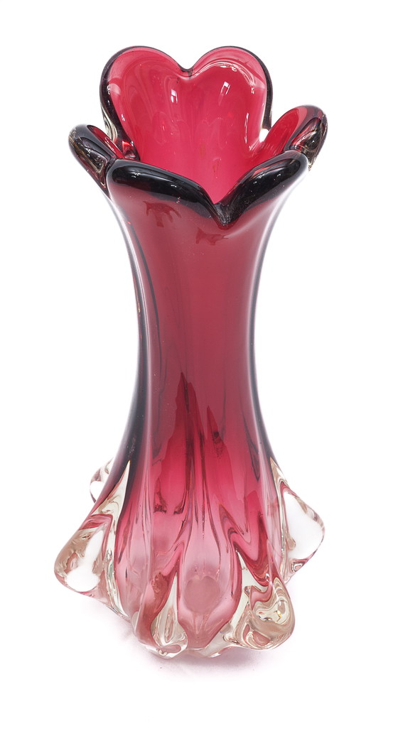 Image 1 of Vase Murano "Chambord" Rouge