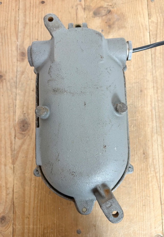 Image 1 of Grey Industrial Cast Iron Wall Light from Elektrosvit, 1960s