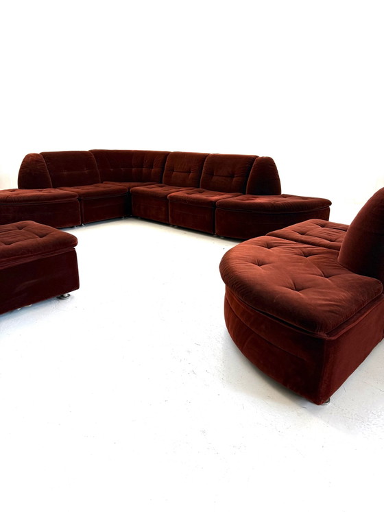 Divano modulare vintage 9 pezzi, Laauser ‘80 – Divani modulari, Cromo, Legno (photo 4 of 15)