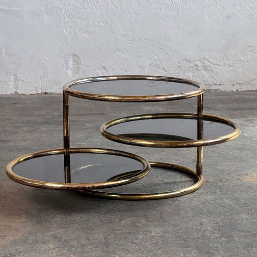Milo Baughman Style Tubular Coffee Table, 1980