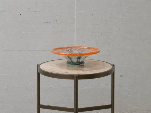 Bol Ikora en verre soufflé à la bouche par Karl Wiedmann pour WMF, années 1930