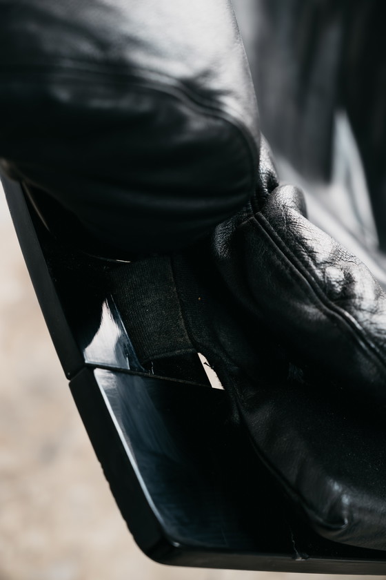 Image 1 of FAUTEUIL EN CUIR DE AKE FRIBYTTER POUR NELO MÖBEL SUÈDE, ANNÉES 1970