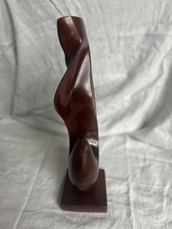 Image 1 of Houten vintage antiek beeld abstrait vogel groot Scandinavisch milieu du siècle