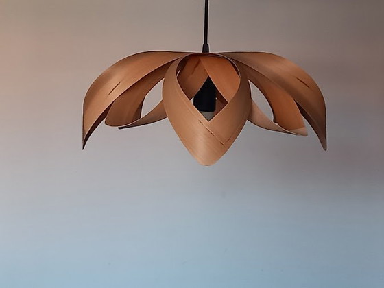 Image 1 of Hanging Lamp Walnut Wood