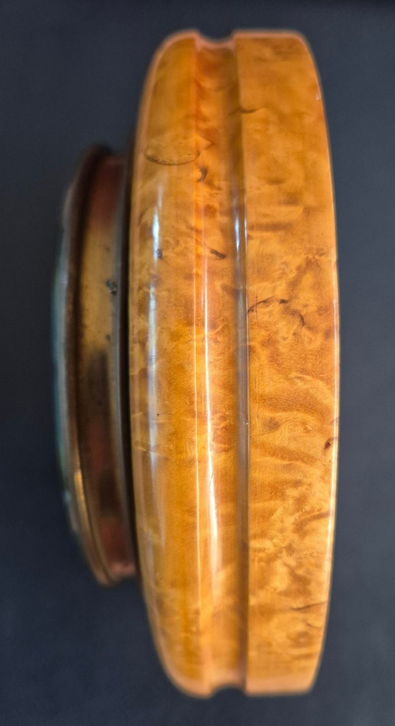 Barómetro de nogal veteado de principios del siglo XX. – Objetos decorativos, Glass, Wood (photo 3 of 6)