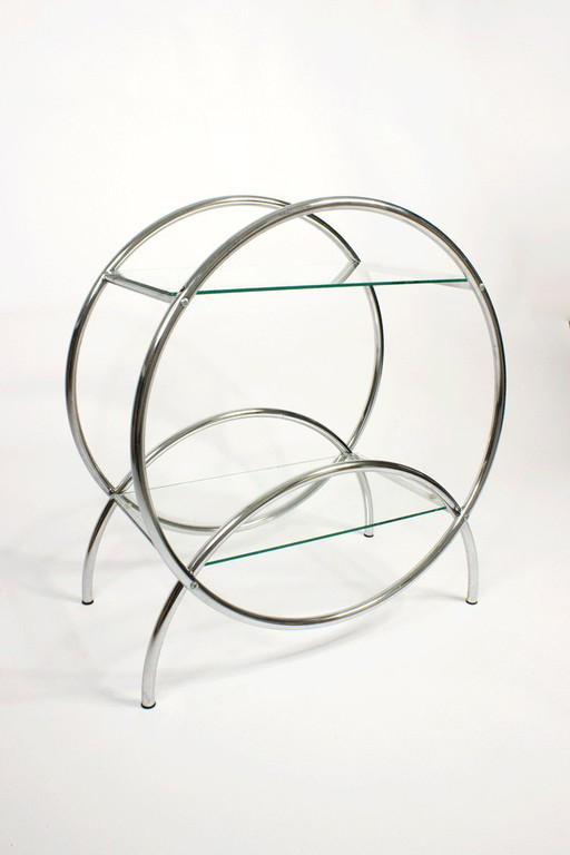 Vintage Chrome Tea Table Beistelltisch