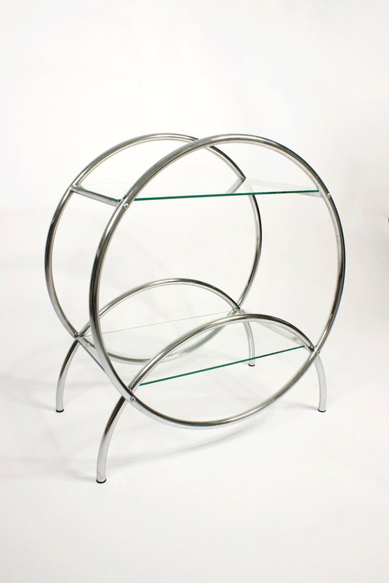 Image 1 of Vintage Chrome Tea Table Side Table