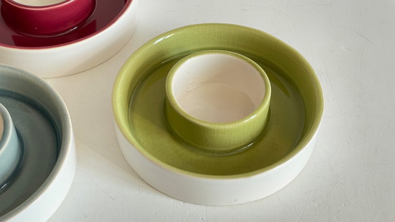 Image 1 of CANDLESTICKS Tealight Holder Crackled Ceramic