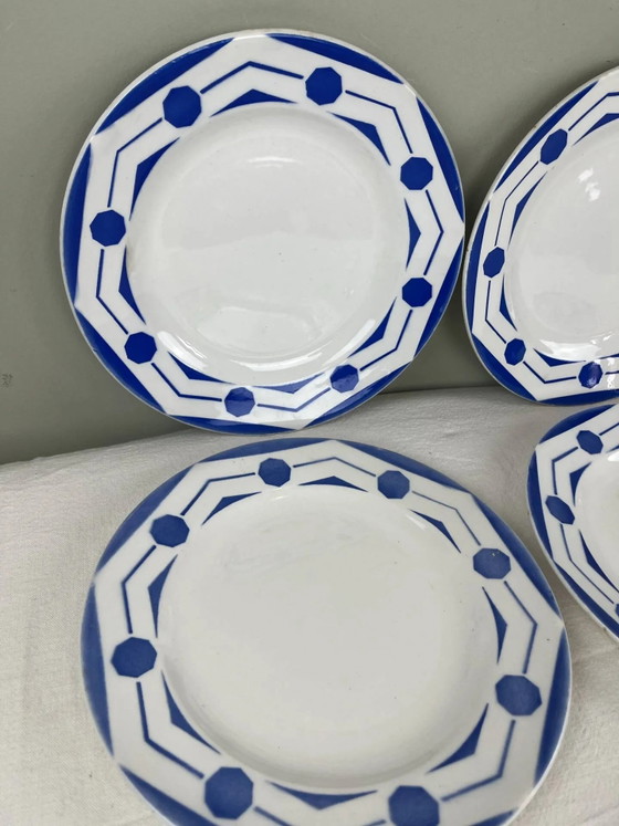 4 antike Art Deco Teller – Geschirr, Porcelain (photo 2 of 5)