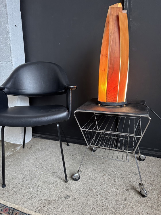 Image 1 of 1950s rolling newspaper rack