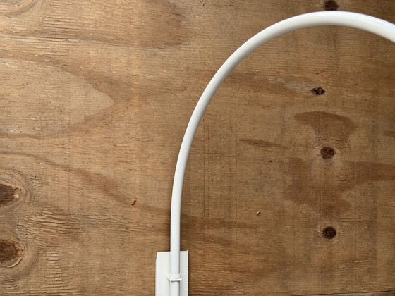 Image 1 of White Retro Mushroom Wall Lamp by Dijkstra – 1970s Space Age Design