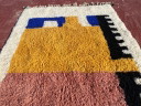 Handmade Moroccan Abstract Berber Rug 250×150 cm – Modern Wool Carpet – Unique Geometric Design