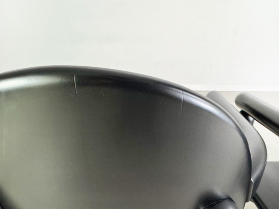 Image 1 of Set of 4 Original Vintage Rainer Daumiller Chairs Black Similar to Gubi