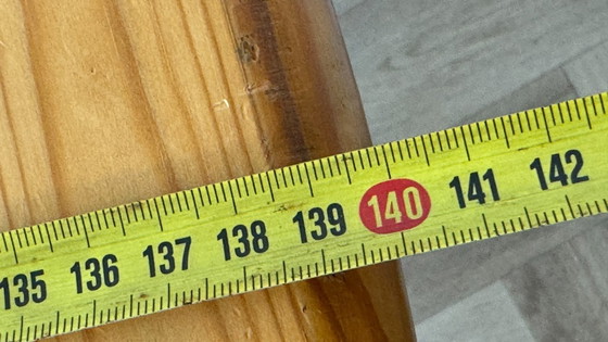 Image 1 of Oval pine extendable table.