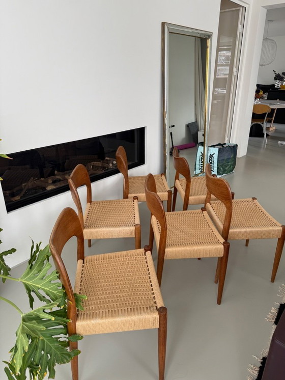 Image 1 of 6 sedie della metà del secolo - Arne Hovmand Olsen per Mogens Kold