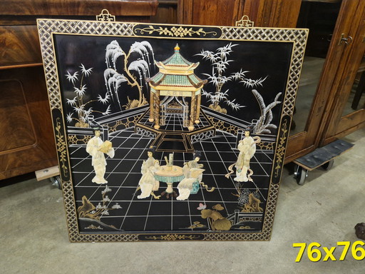 Hermoso arte mural chino 3D 76x76