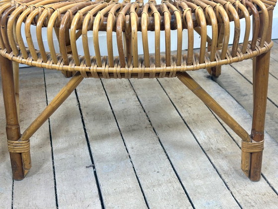 Vintage 1960 Rattan and Bamboo Armchairs (Pair) – Side chairs (photo 9 of 13)