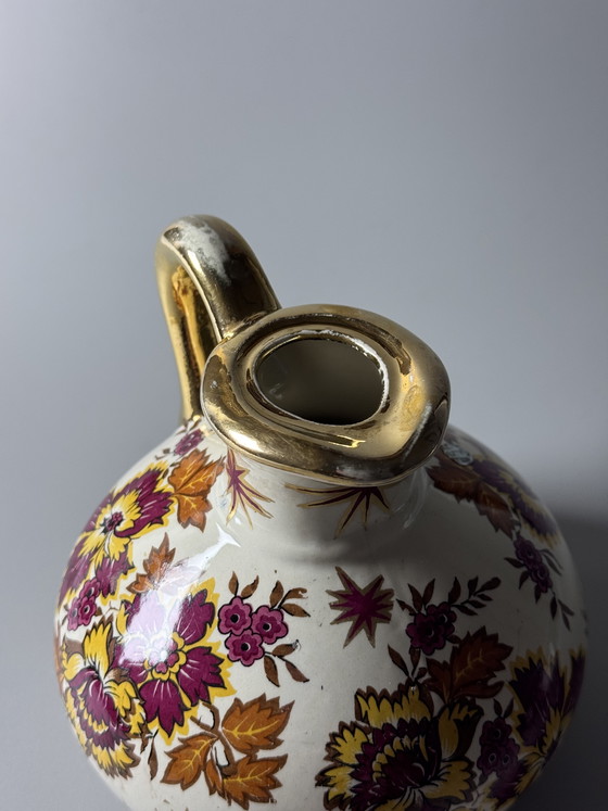 Image 1 of Decantador Boch Frères La Louvière Keralux de loza de Raymond Chevalier, belga Art Déco, años 30