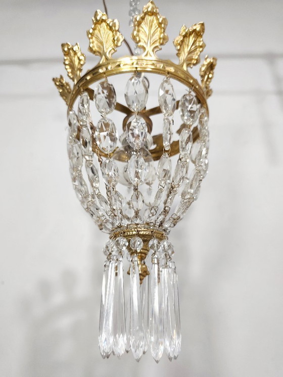 Image 1 of Lampada da soffitto in cristallo. Spagna, anni '50.