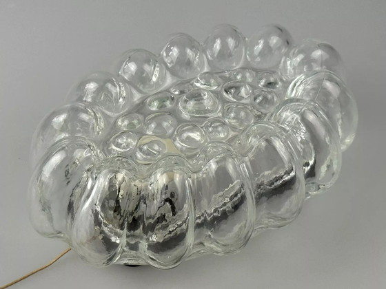 Image 1 of 60s 70s wall lamp made of glass & metal Bubble Wall Sconce Space Age Design