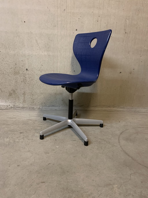 Office chair by Verner Panton for VS Möbel. Blue.