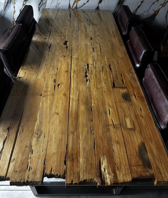 Teakhouten Eettafel Van Goossens – Glass, Metal (photo 5 of 6)