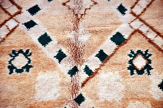 Image 1 of Tappeto marocchino vintage Zemmour - 272 x 173 cm (beige e verde)
