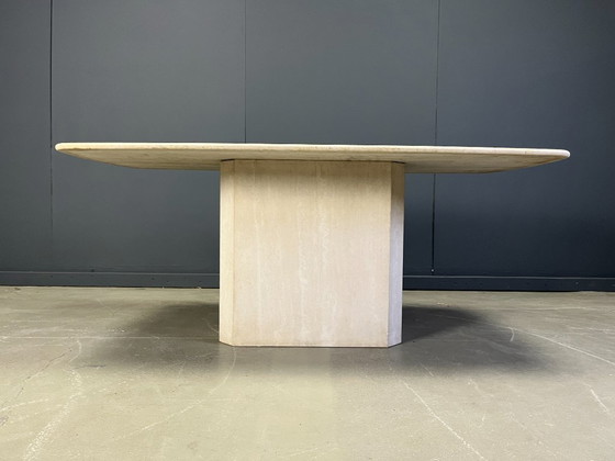 Image 1 of Vintage travertine dining table, 1970s 