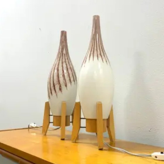 Image 1 of Lampade da tavolo cecoslovacche vintage retrò di metà secolo, anni '60 - Set di 2