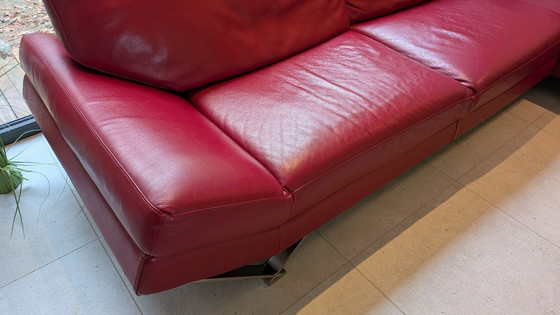 Image 1 of Canapé d'angle Natuzzi avec pouf