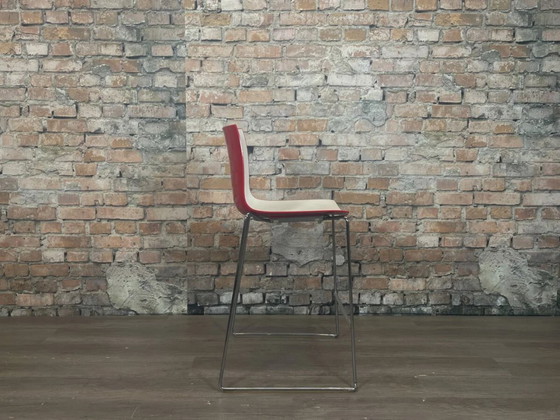 Arper Catifa 46 Sgabello da bar – Bianco rosso | Lievore Altherr Molina – Sgabelli da bar, Plastic, Chrome (photo 5 of 5)