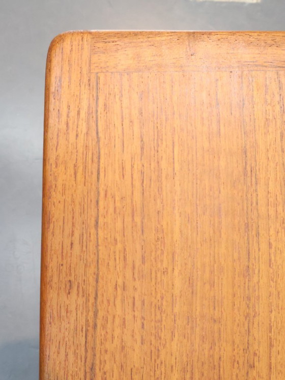 Image 1 of Tavolo da pranzo vintage in teak con gambe in rovere - allungabile
