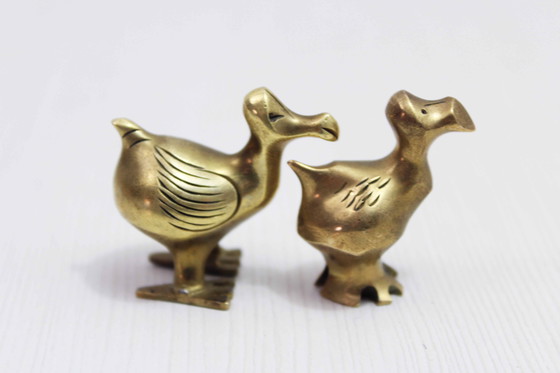 Image 1 of Pair of Brass Dodos 1970