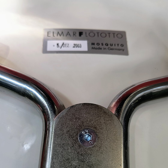 Image 1 of Set di 6 sedie originali Elmar Flötotto Mosquito - rosso e bianco (2003)