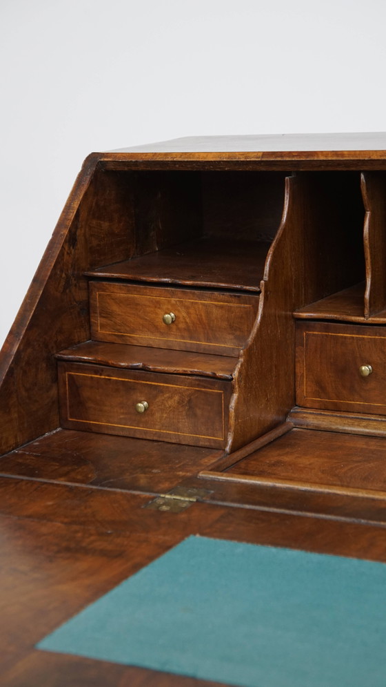 Image 1 of Secrétaire/meuble à tiroirs ancien en chêne de la fin du XVIIIe siècle