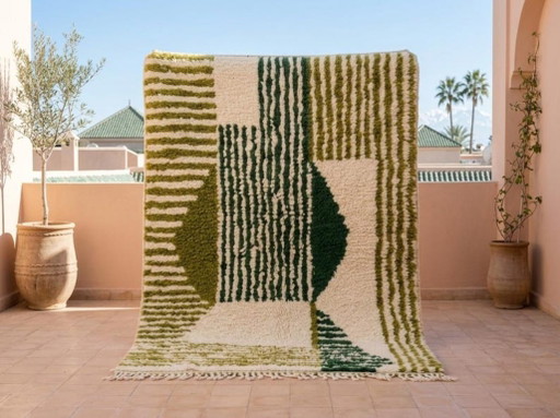 Custom Green Moroccan Carpet 250cmx200cm 