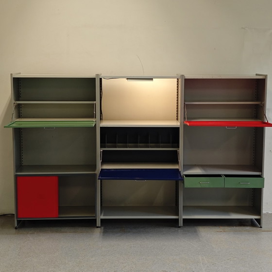 Vintage Gispen 5600 Modulaire Kast A.R. Cordemeyer – Wandkast, Metal (photo 2 of 14)
