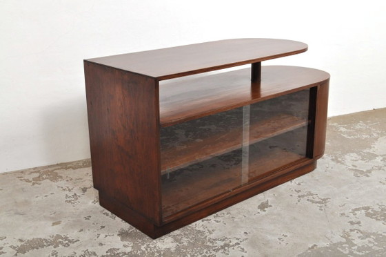 Art Deco Divider Walnut, 1930s – Sideboard, Glass, Wood (photo 7 of 14)
