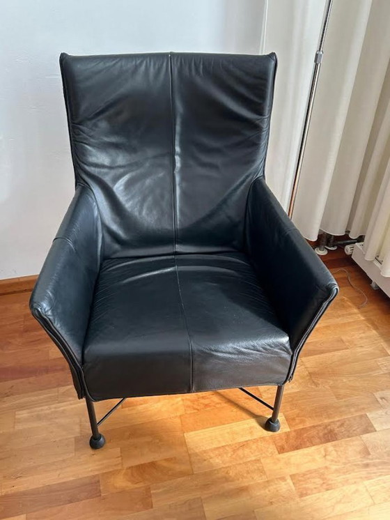Image 1 of Vintage Charly leren fauteuil van Gerard van den Berg
