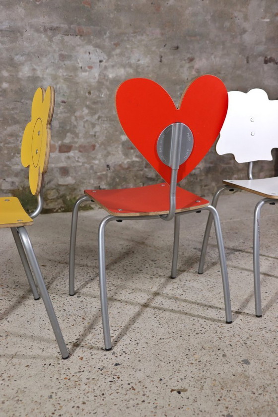 Image 1 of Agatha Ruiz de la Prada – “Agatha Infantil” Children’s Table and Chairs – Set of 4 – Amat-3 – Spain – 1990s