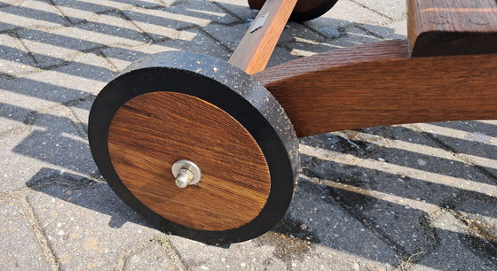 Image 1 of Sedia a sdraio tradizionale Victoria in teak con ruote, pieghevole