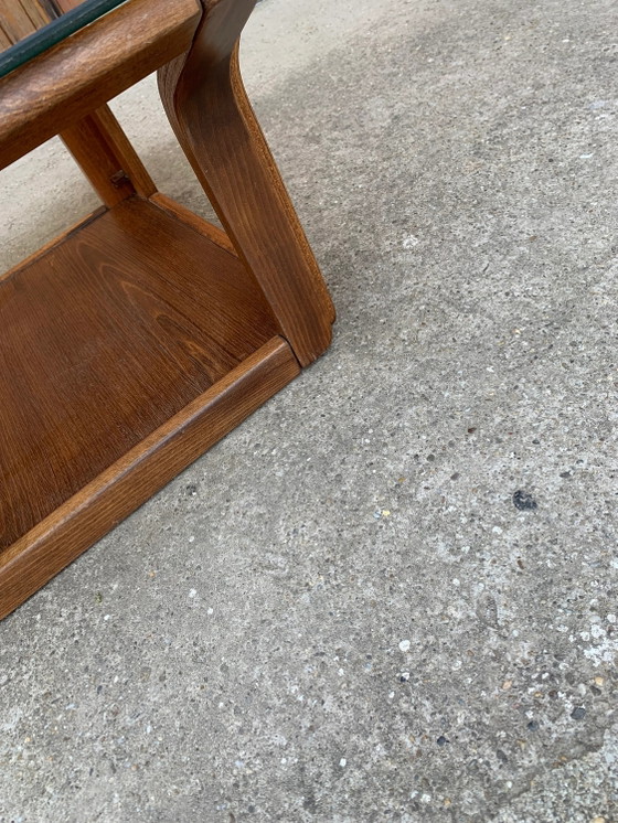 Mid-Century Dänischer Moderner Couchtisch, 1960er Jahre – Kaffeetisch-Bücher, Holz, Glas, Mid Century Modern (photo 2 of 4)