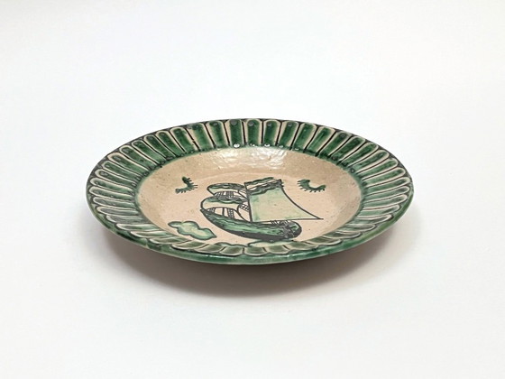 Image 1 of 4 Piatti Vietri decorati della Fabbrica Ceramica Avallone, anni '30