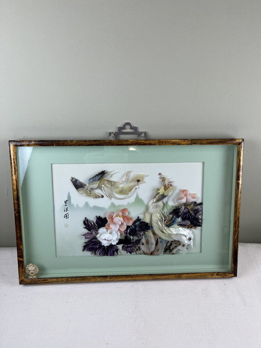 Pannello asiatico in madreperla