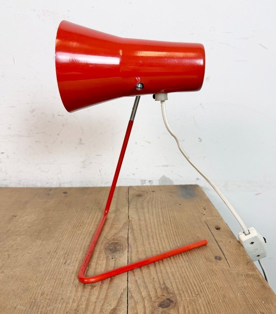 Image 1 of Lampada da tavolo rossa vintage di Josef Hurka per Drupol, anni '60
