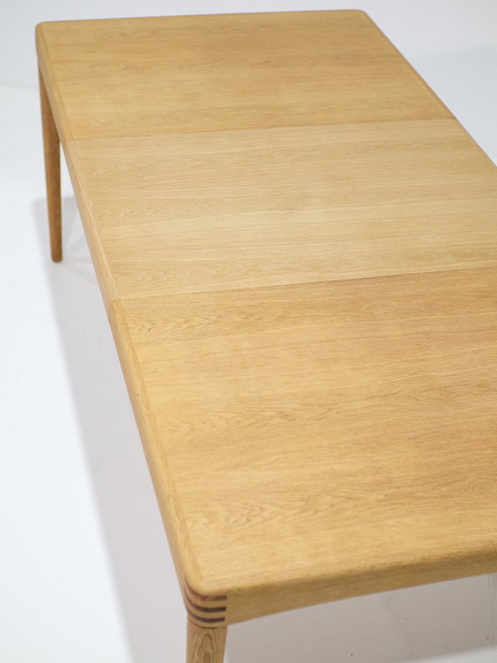 Uitschuifbare eettafel H.W. Klein Bramin eiken Deens 1960s, Hout, Bruin, Scandinavian (foto 13 van 14)