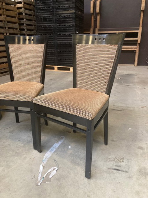 6 sedie originali Giorgetti – eetkamerstoelen, Textile, Wood