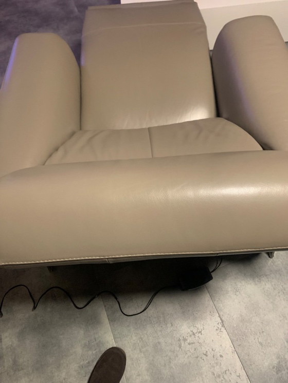 Image 1 of Natuzzi armchair, dark taupe