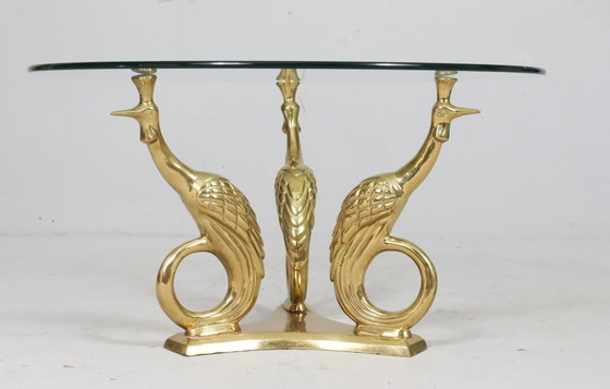 Image 1 of Hollywood Regency Peacock Coffee Table, Skulpturaler Beistelltisch, 1960er Jahre